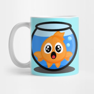 Goldfish Swimming in Bowl Mug